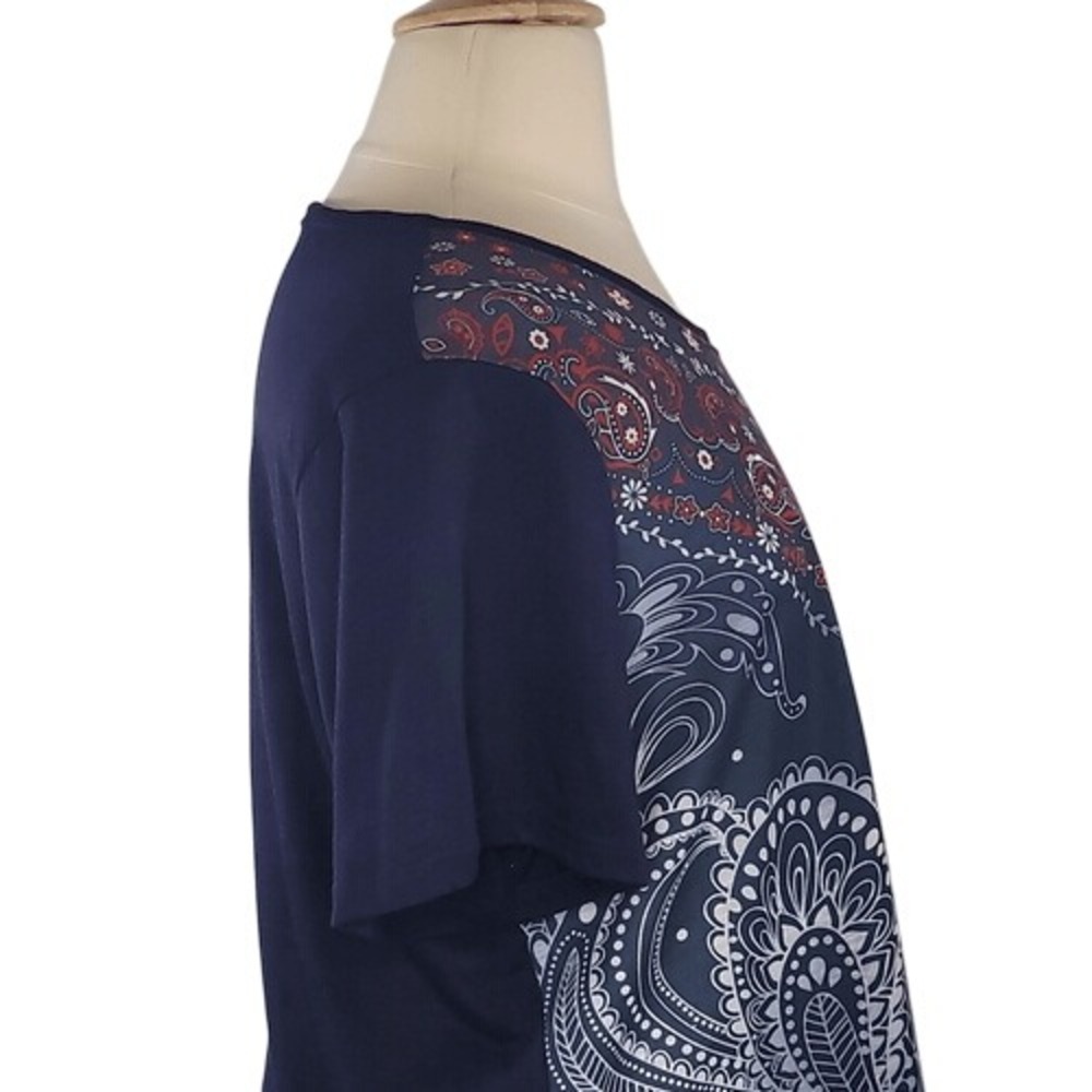 Kim Rogers Navy Blue Floral Embellished Top‎ - Picture 5 of 12